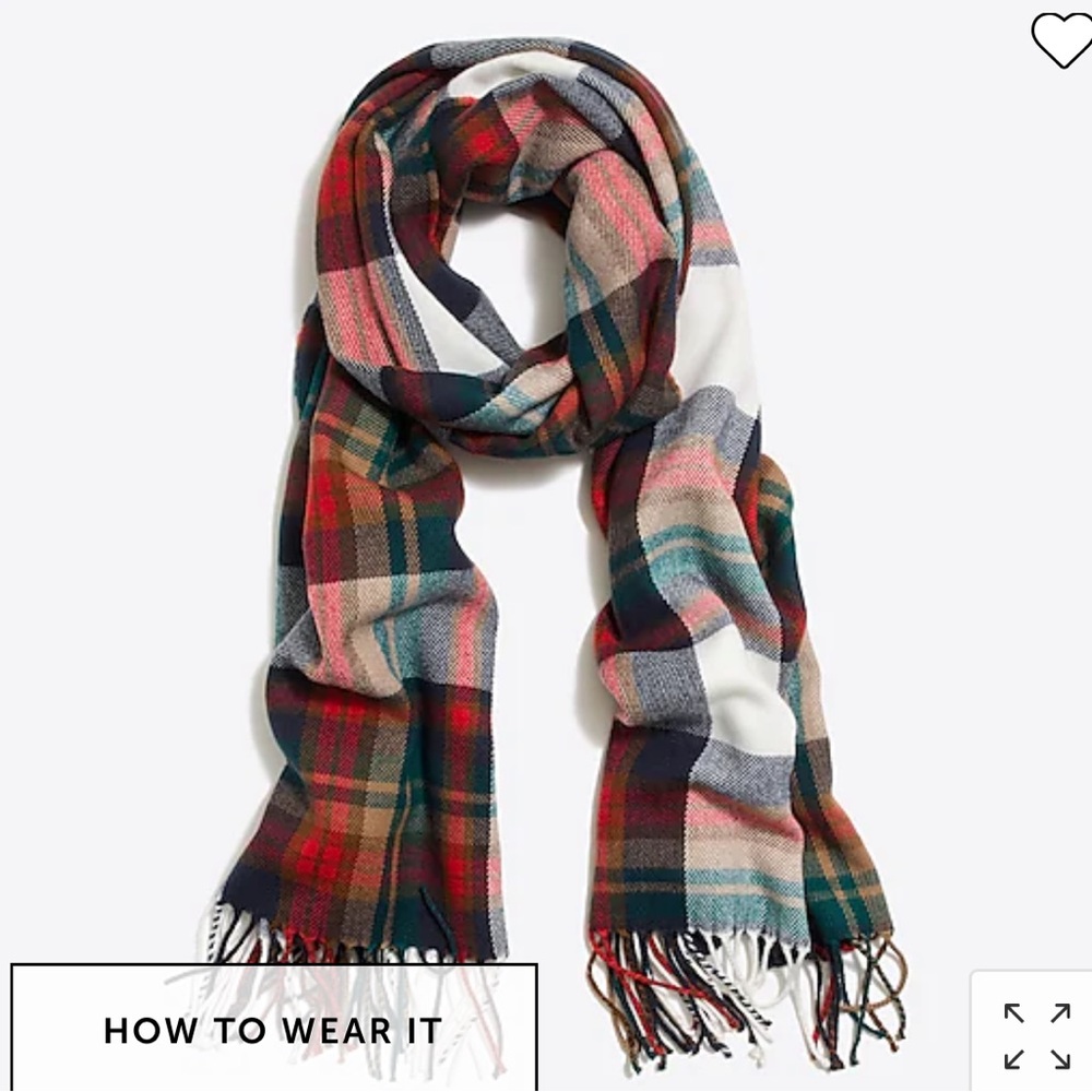 J. Crew Multicolor Plaid Scarf